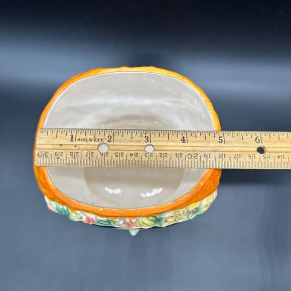 Vintage Big Eyed Face Planter Vase Nippon Yoko Boeki Japan 1950s Orange Kitsch - Picture 15 of 16